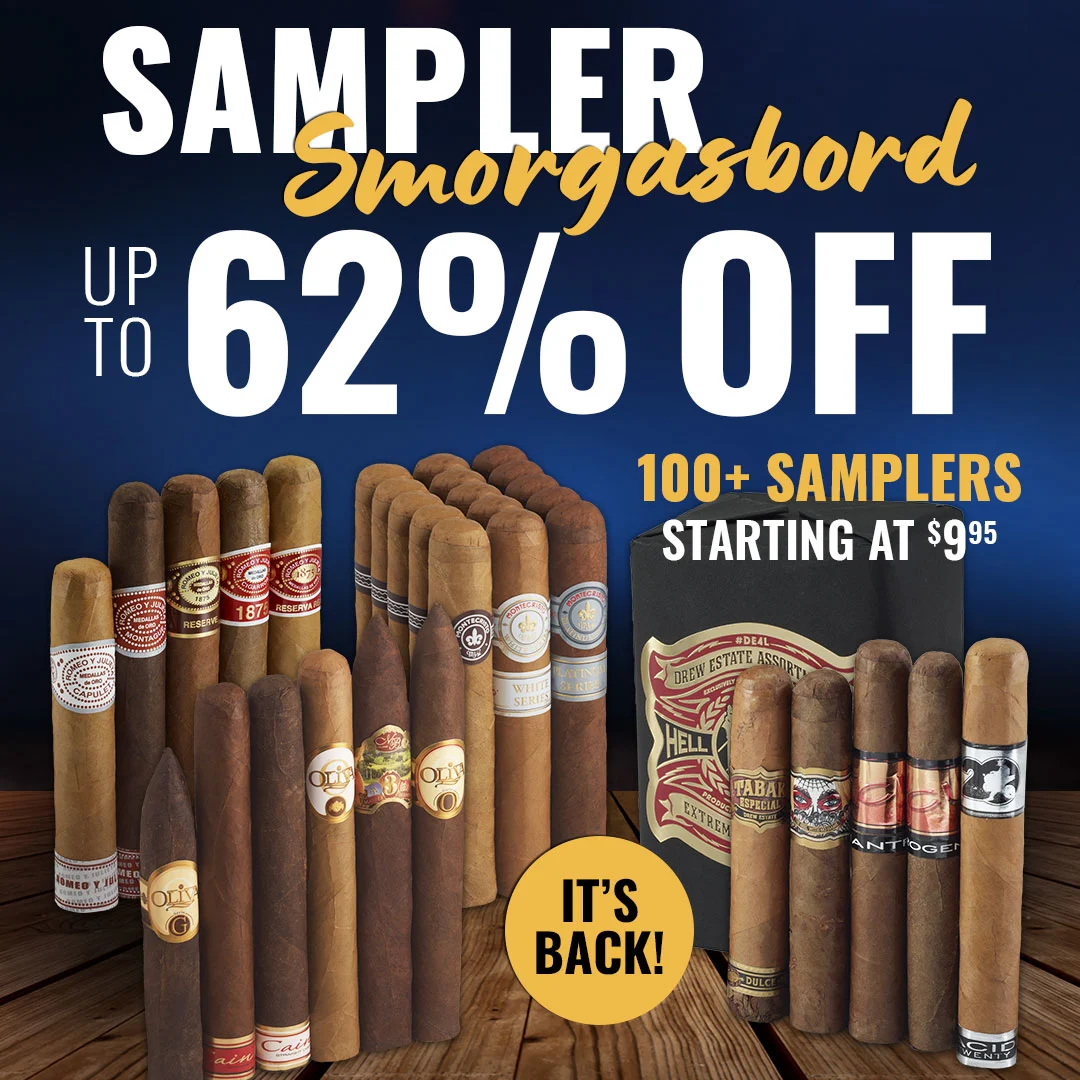 Cigar Sampler Feeding Frenzy! Prices slashed by up to 62% - deals starting as low $10!