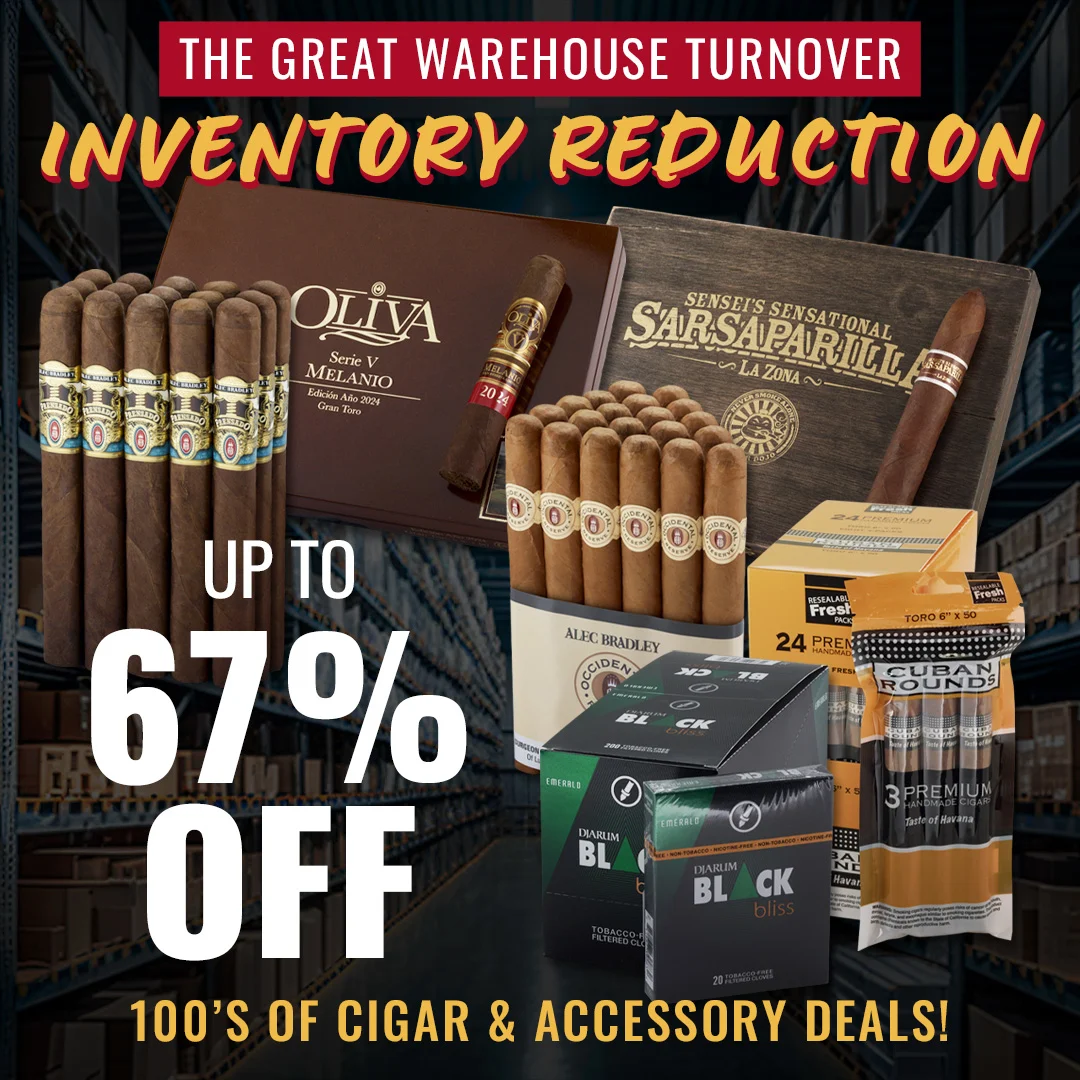 The Famous Cigars warehouse clearance sale - up to 67% OFF! Don't let it pass you by, huge discounts on cigars and gear!