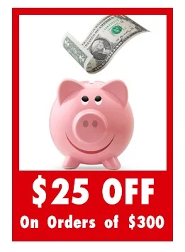 $25 Off on any order $300+